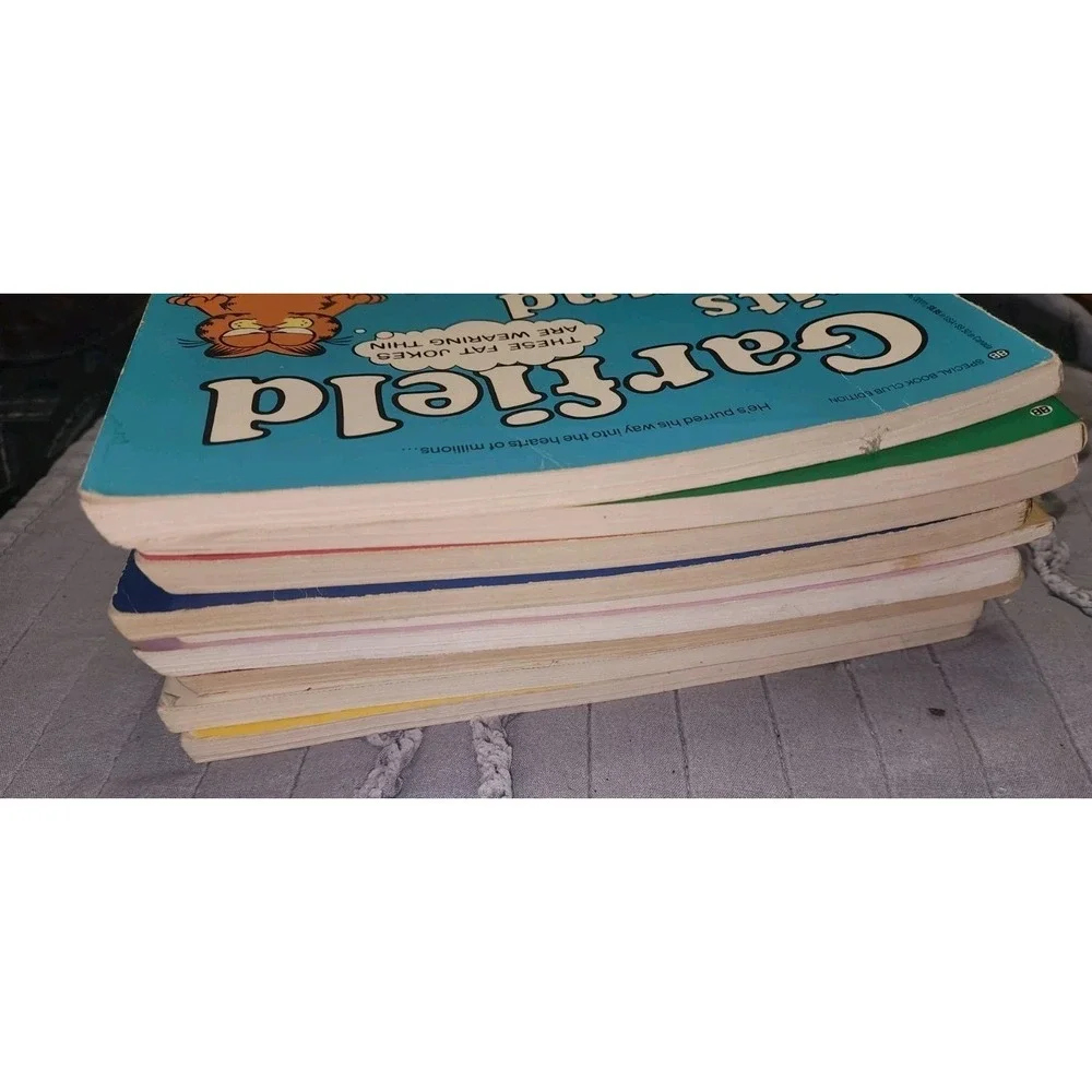 Vintage Garfield Book Lot 9 Jim Davis Paperbacks Core 1980s